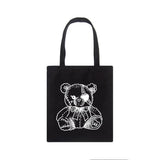 Japanese Gothic Waves Y2K Canvas Bag - Harajuku Women Shoulder Bags