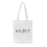 Japanese Gothic Waves Y2K Canvas Bag