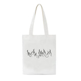 Japanese Gothic Waves Y2K Canvas Bag - Harajuku Women Shoulder Bags