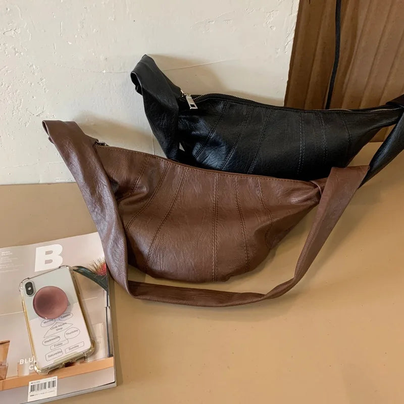 Japanese Dumpling Bag Crossbody Vintage Style Shoulder Bag