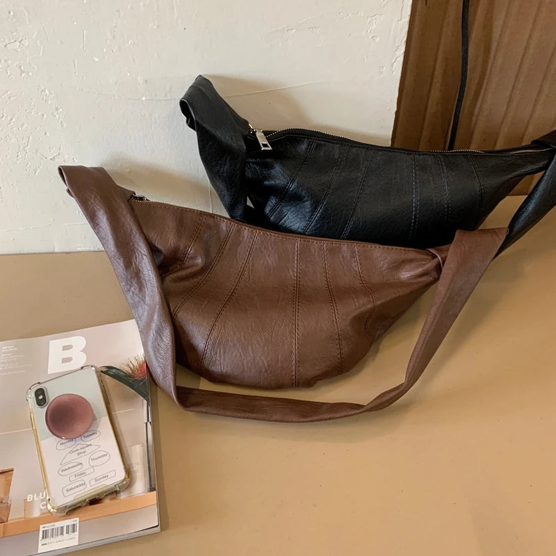 Japanese Dumpling Bag Crossbody Vintage Style Shoulder Bag