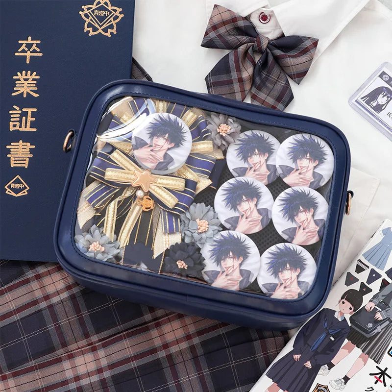 Japanese PU Transparent Small Square Bag for Women