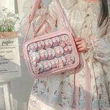 Japanese PU Transparent Small Square Bag for Women