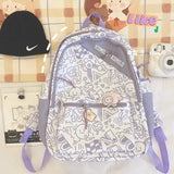 Harajuku Graffiti Backpack for Junior Students with Large Capacity