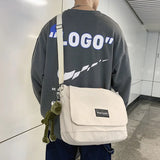 Japanese Canvas Cross-body Bag Large Capacity Student Backpack
