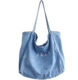 Japanese Youth Denim Canvas Bag Large Capacity Messenger Bag