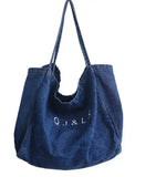 Japanese Youth Denim Canvas Bag Large Capacity Messenger Bag