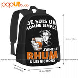 Homme Rhum & Nichons Backpack Beach Bag