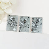 10pcs Acrylic Halloween Skeletons Charms for DIY Jewelry Making