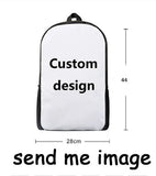 Jeans Cat Pattern Men Women Backpack Leisure Female Sports Backpack
