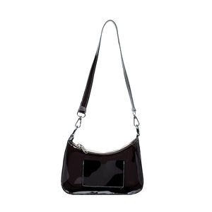 Transparent Jelly Shoulder Bag with Zipper for Street Strolling