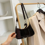 Transparent Jelly Shoulder Bag with Zipper for Street Strolling