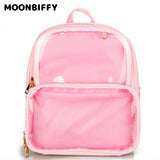 Jelly PVC Schoolbags Transparent Backpacks for Teenage Girls