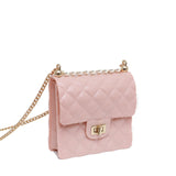 Jelly Shoulder Bag Mini Crossbody Diamond Quilted Pattern Chain Messenger