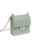 Jelly Shoulder Bag Mini Crossbody Diamond Quilted Pattern Chain Messenger