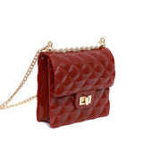 Jelly Shoulder Bag Mini Crossbody Diamond Quilted Pattern Chain Messenger