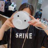Jelly Pig Shoulder Bags Women Small Crossbody Bag Chains Purse Messenger Bag