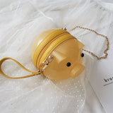 Jelly Pig Shoulder Bags Women Small Crossbody Bag Chains Purse Messenger Bag