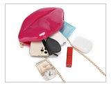 Sexy Lip Shape Women Purses Sequin Chain Shoulder Bag