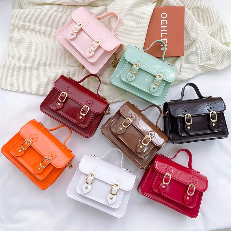 Jelly Vintage Chain Shoulder Bags for Women Casual Crossbody Bag