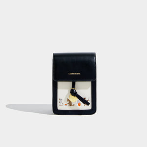 Vintage Cartoon Print Small Square Bag Single Shoulder Bag