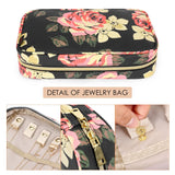 PU Leather Jewelry Storage Box Zipper Case Earring Holder