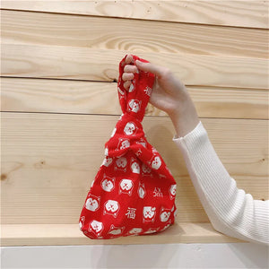 Jiessie&Angela Small Fabric Handbag Wrist Wallet Pouch Women's Bags