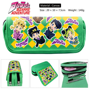 JoJo's Bizarre Adventure Canvas Pencil Case Travel Cosmetic Bag