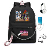 JoJo's Bizarre Adventure Backpack Schoolbag with USB