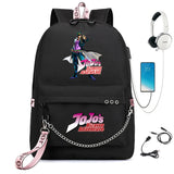 JoJo's Bizarre Adventure Backpack Schoolbag with USB