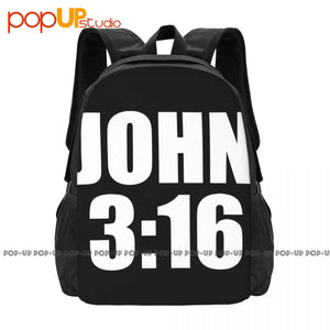 John 3 16 Backpack Large Capacity Shopping Bag for Travel