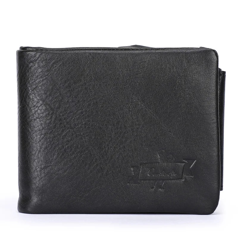 Vintage Solid Cowhide Men Wallet Multi-card Man Purse