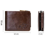 Vintage Solid Cowhide Men Wallet Multi-card Man Purse