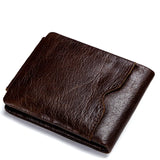 Vintage Solid Cowhide Men Wallet Multi-card Man Purse