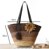 Bohemian Straw Bag Large Capacity Women Casual Tote