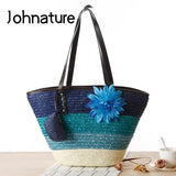 Bohemian Straw Bag Large Capacity Women Casual Tote
