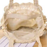Bohemian Hollow Out Round Straw Bag Crochet Women Beach Shoulder Bag