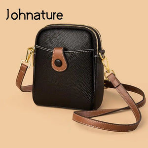 Leather Women Small Bag Summer Soft Shoulder & Crossbody Bags