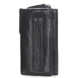 Men Wallet Leather Key Bag Trifold Solid Real Cowhide Small Wallet