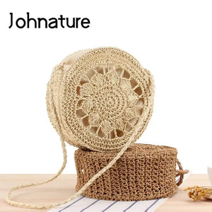 Woven Beach Crossbody Bag Bohemian Women Shoulder Bags