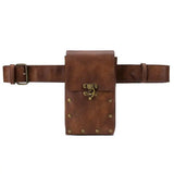 Punk Retro Waist Pack Biker Rivet Outdoor Phone Bag