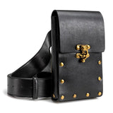 Punk Retro Waist Pack Biker Rivet Outdoor Phone Bag