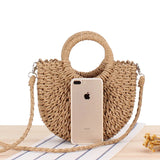 Leisure Straw Bag Bohemian Beach Crossbody Handbag