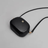 Small Round Leather Crossbody Shoulder Bag for Women
