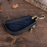 Retro Leather Car Key Holder Real Cowhide Keychain Belt Buckle Bag Key Wallets