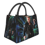 Johnny Hallyday Rock Lunch Bags Outdoor Picnic Singer French Reusable Cooler