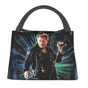 Johnny Hallyday Rock Lunch Bags Outdoor Picnic Singer French Reusable Cooler