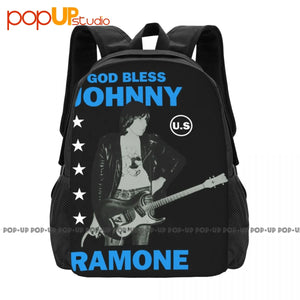 Johnny Ramone 2007 God Bless Backpack Large Capacity Bookbag