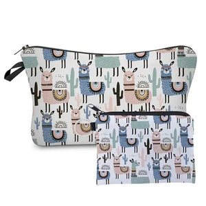 2 PCS Animal Pattern Makeup Bag Set for Women
