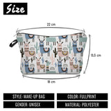 Llama Cosmetic Organizer Bag Make Up Printing Women Makeup Bag